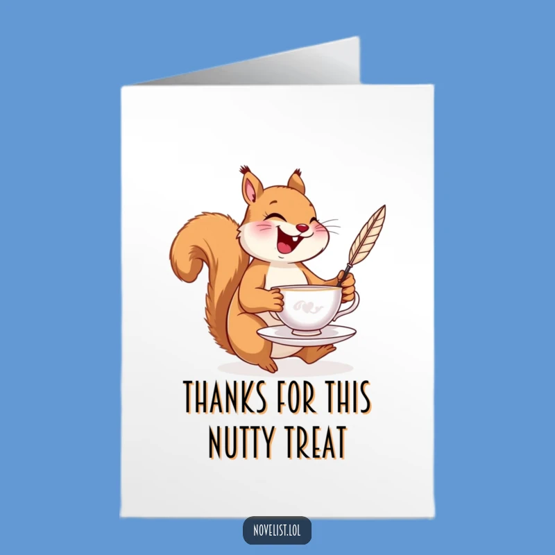 Free Printable Squirrel Thank You Card - Grateful Squirrel, Funny Downloadable Gesture