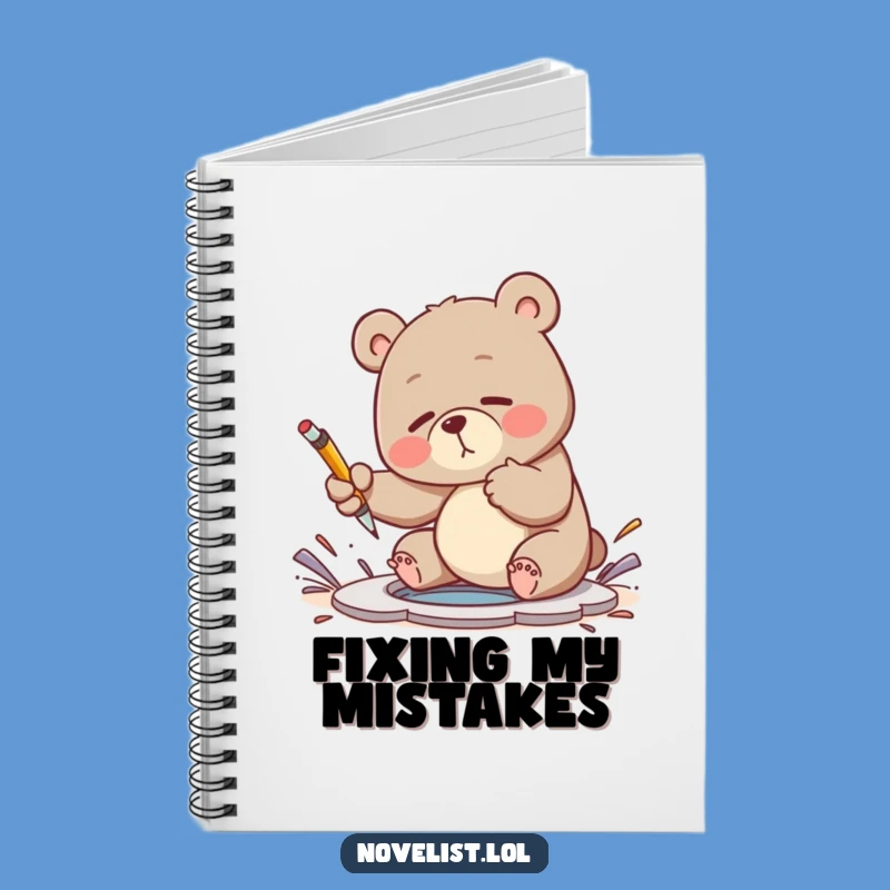 Funny Bear Plot Hole Notebook - Writer's Journal for Story Fixers Gift