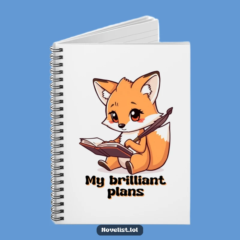 Funny Creative Fox Writer Notebook - Capture Every Detail!