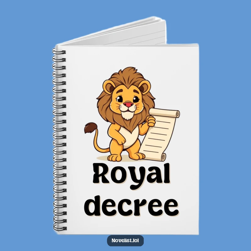 Funny Lion Notebook: Regal Manuscript, Jot Down Your Reign, Perfect Funny Gift