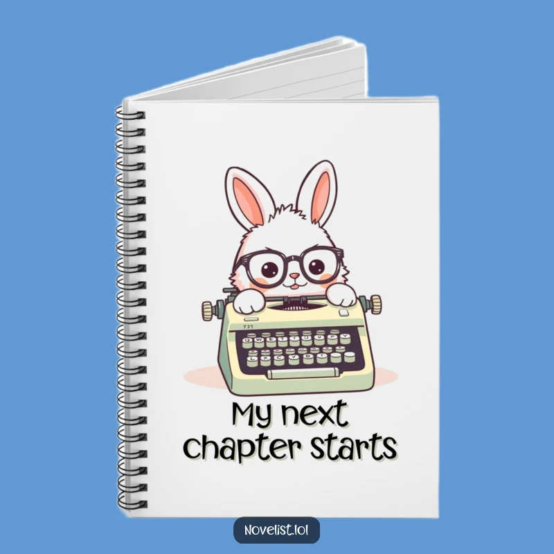Funny Rabbit Typewriter Notebook: Jot Down Your Next Great Story