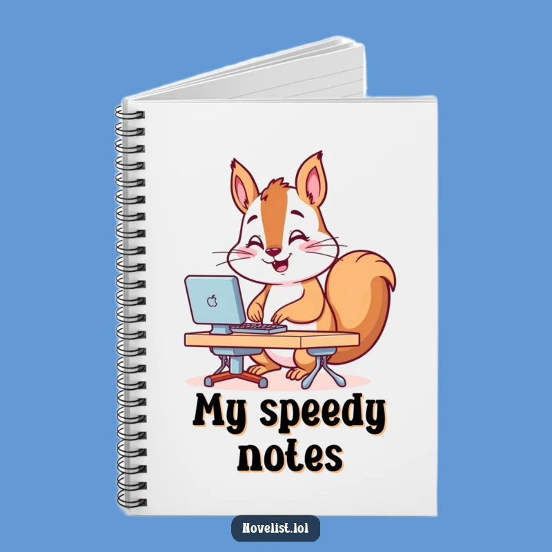 Funny Fast Typing Squirrel Notebook: Jot Down Ideas at Speed