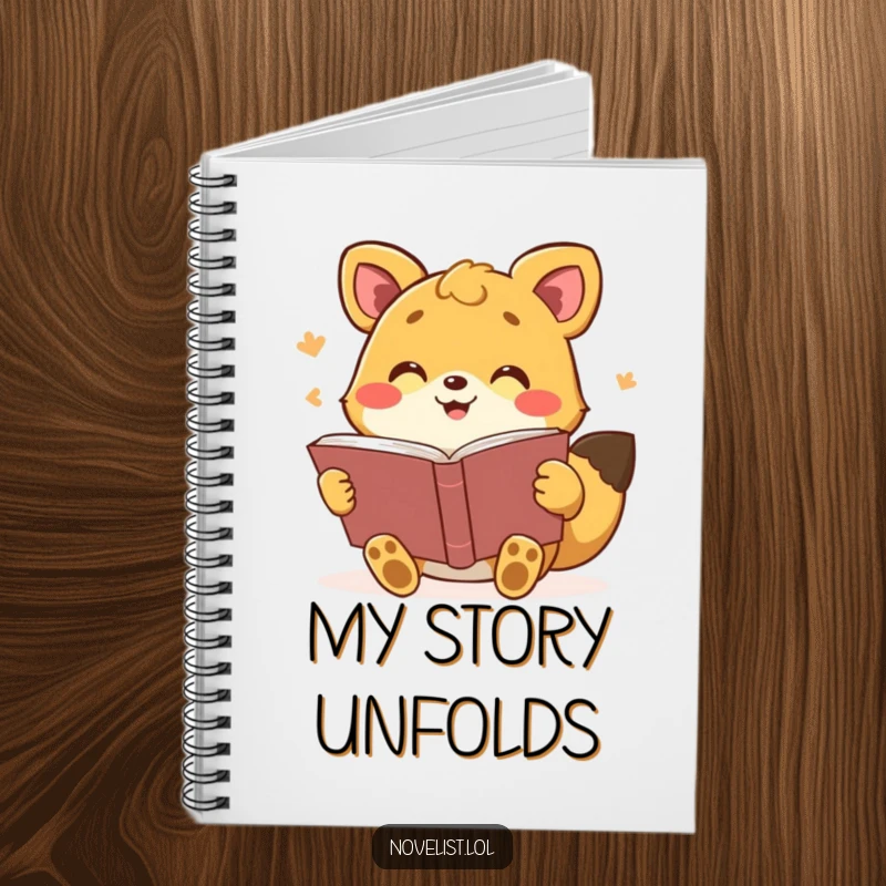Funny notebook with a lively animal reading a book aloud, encouraging expressive writing, a great funny gift.