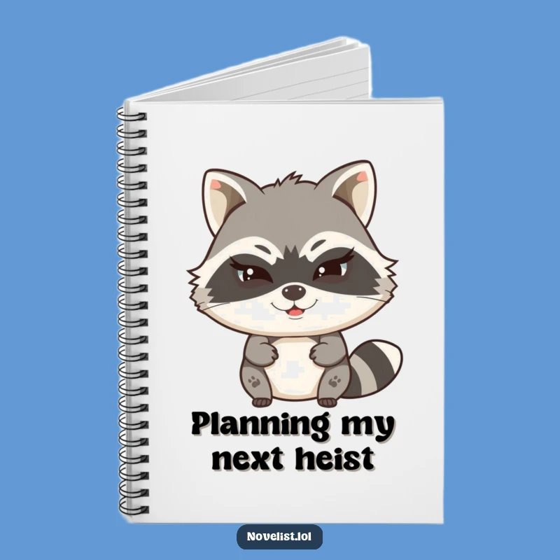 Funny Raccoon Secret Writer Notebook - Jot Down Your Mischievous Ideas