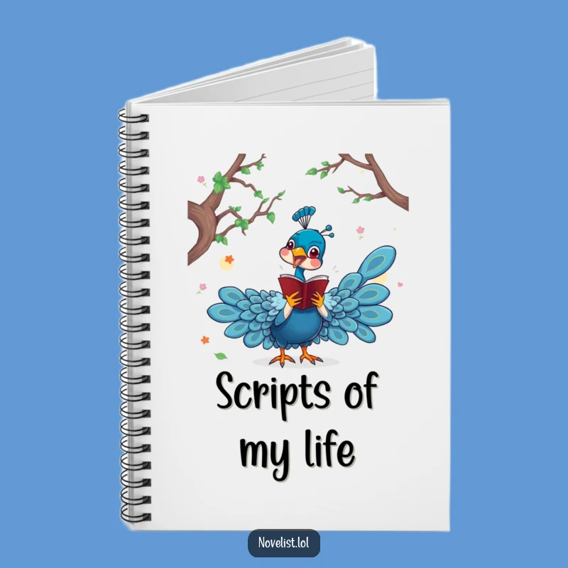 Funny Peacock Novel Notebook - Write Your Own Dramatic Masterpiece