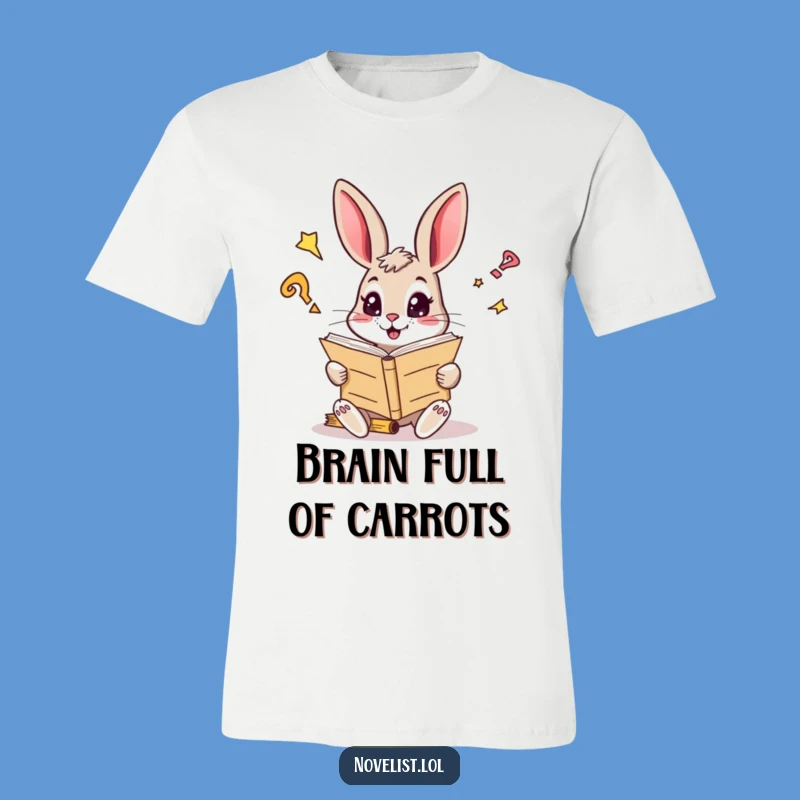Funny Curious Rabbit Reader T-Shirt - Spark Your Imagination!