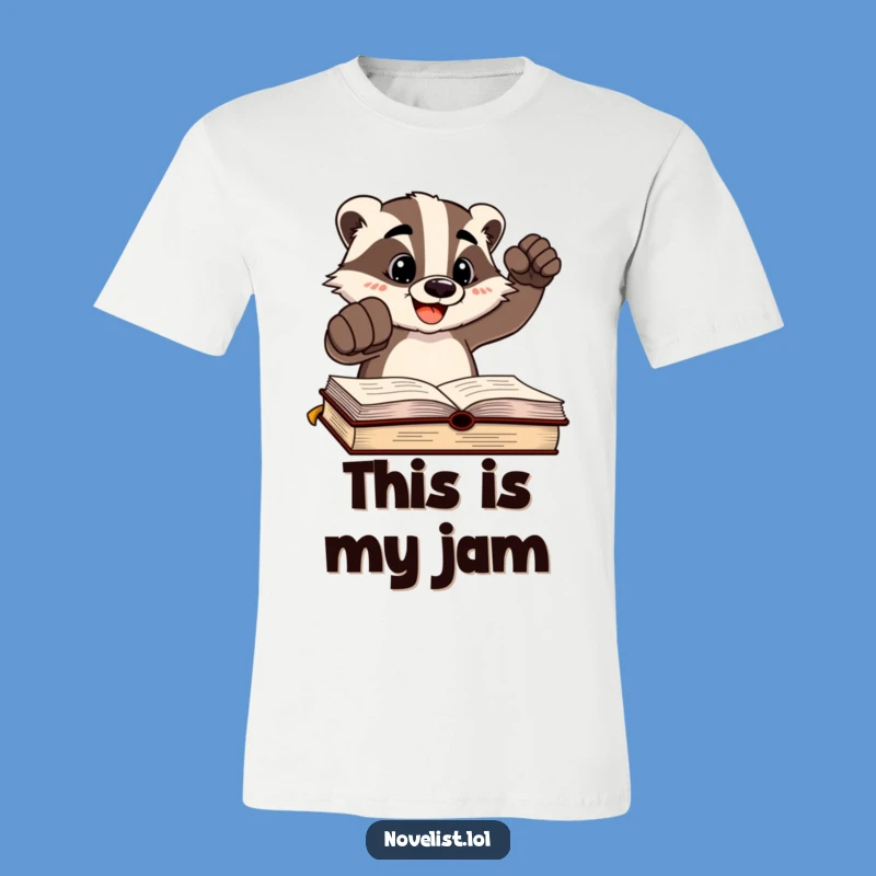 Funny Badger Author T-Shirt: Bold Writer's Comedic Apparel