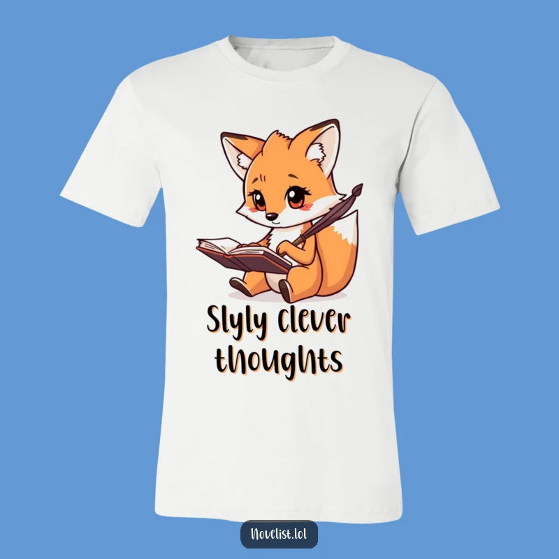 Funny Creative Fox Writer T-Shirt - Showcase Your Clever Ideas!