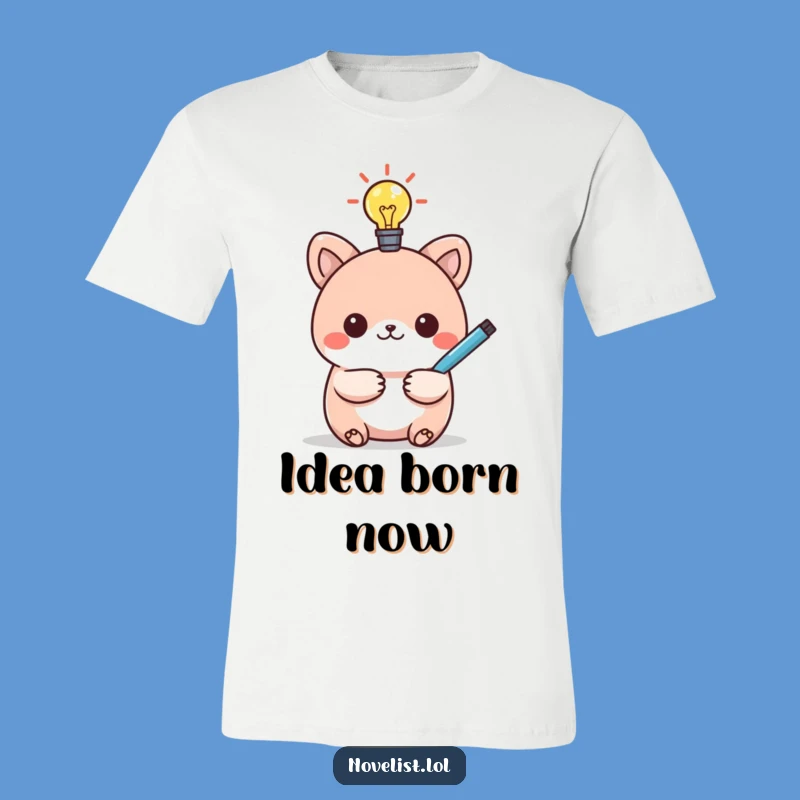 Funny Idea Lightbulb Kawaii Animal T-Shirt - Gift for Thinkers