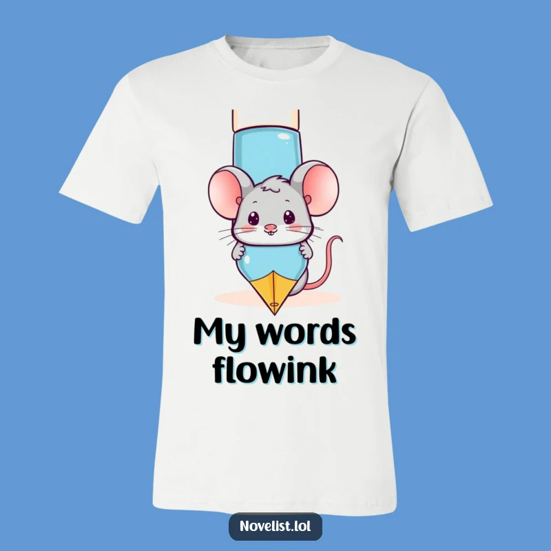 Funny Mouse Fountain Pen Tee - Premium Quality Playful Shirt