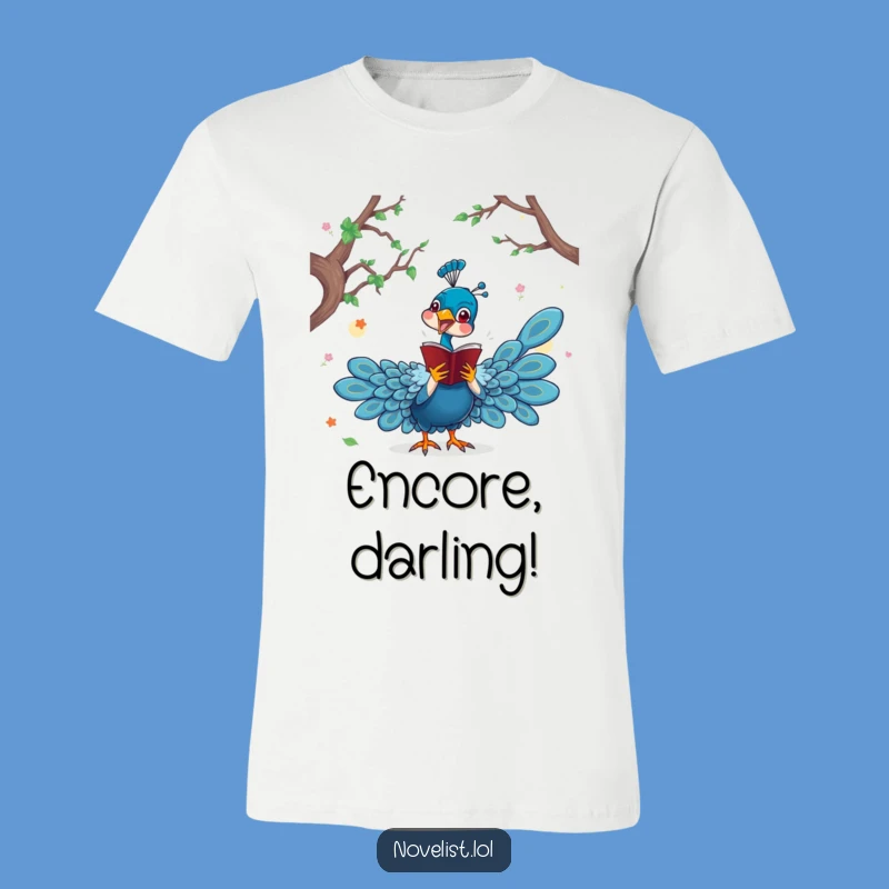 Funny Peacock Stage Actor T-Shirt - Wear Your Literary Passion Boldly