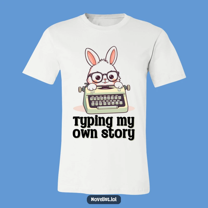 Funny Rabbit Typewriter T-Shirt: Wear Your Literary Passion and Humor