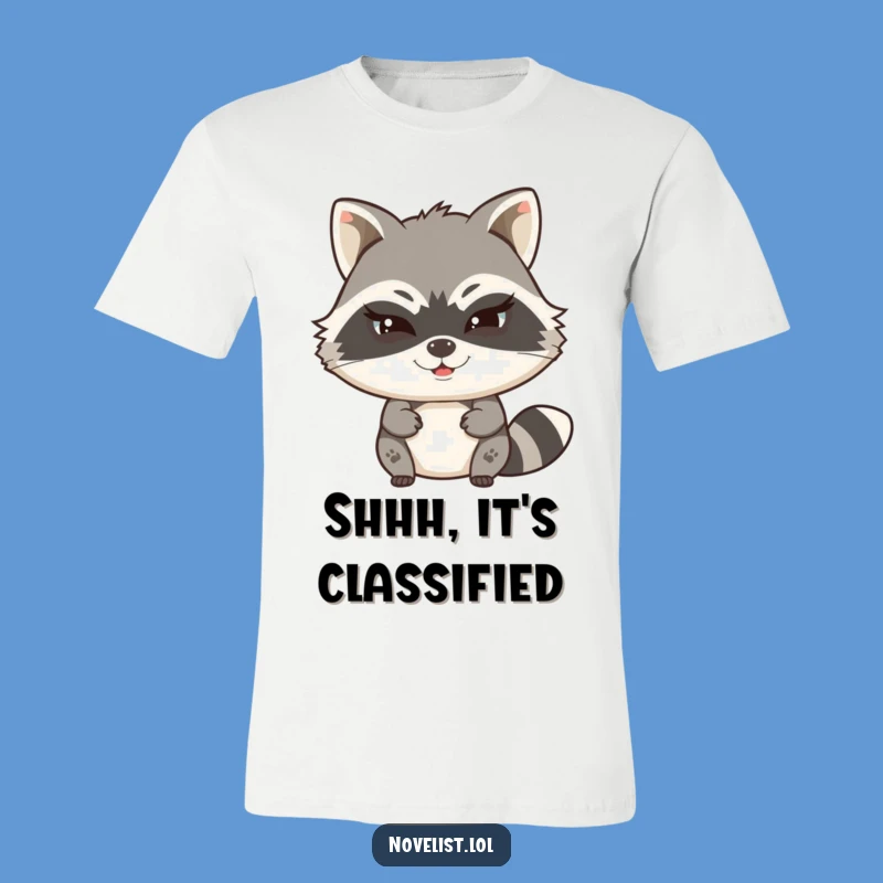 Funny Raccoon Secret Writer T-Shirt - Show Off Your Witty Humor