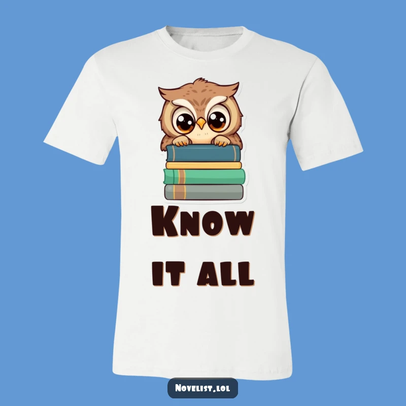 Funny Wise Owl Read-a-Lot Tee: Clever Humor for Book Enthusiasts