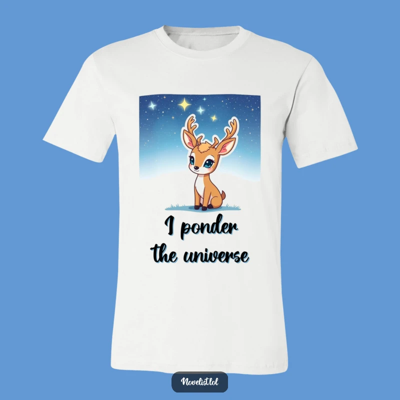 Funny Inspired Deer T-Shirt: Starry Sky Character Tee Funny Gift Idea