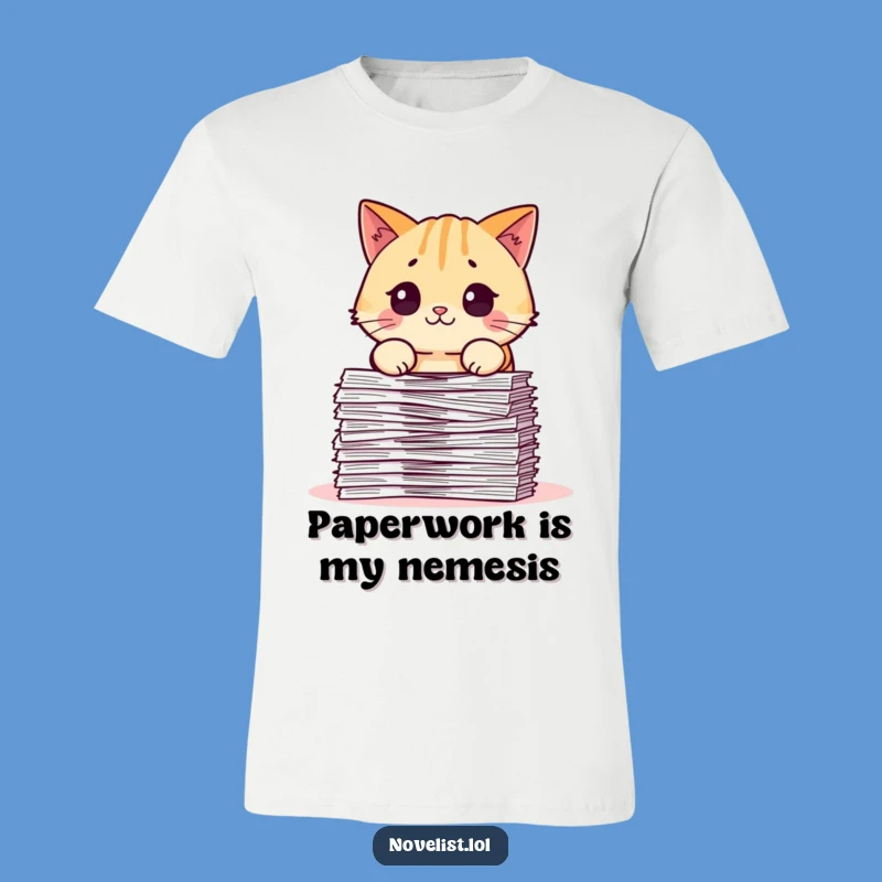 Funny Pudgy Cat T-Shirt: Hilarious Surprise Office Humor Tee for Cat Fans