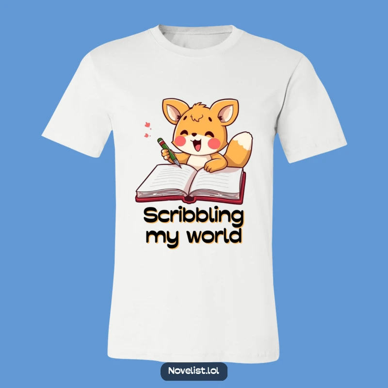 Funny Doodler T-Shirt: Excited animal scribbling, great gift for artists.