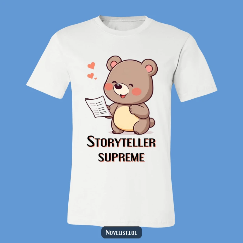 Funny Bear Dictating Story T-Shirt: The Ultimate Hilarious Tee for Storytellers