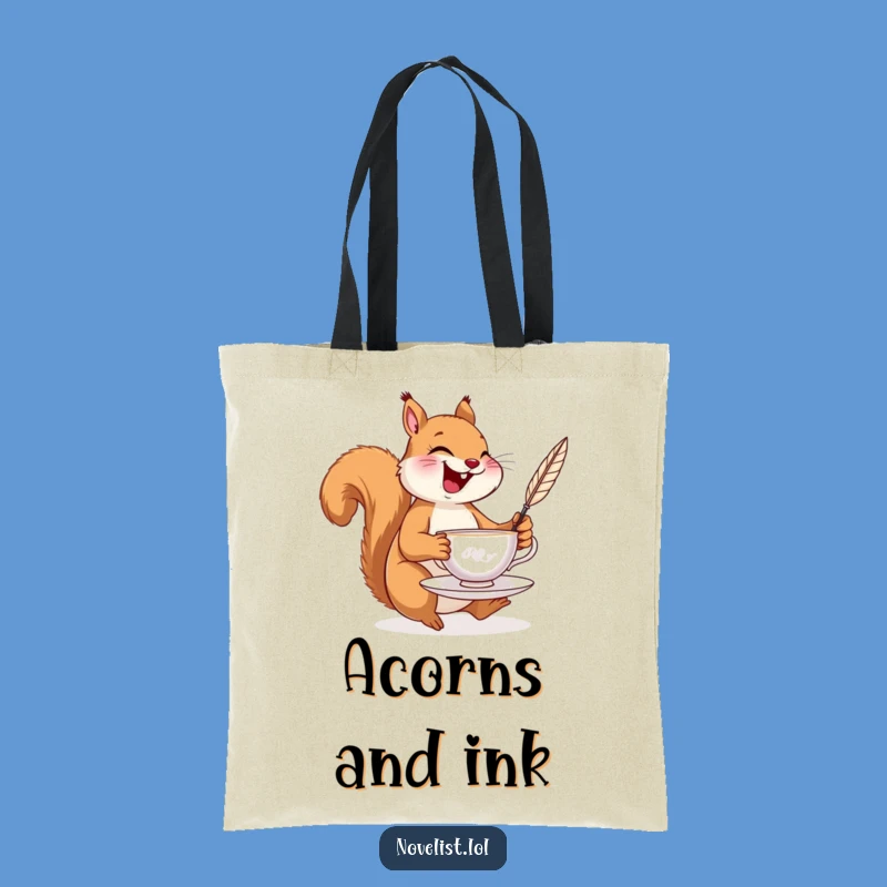 Funny Squirrel Tea Tote: Carry Your Essentials with Giggles!