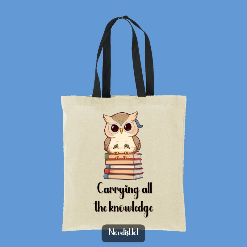 Funny Wise Owl Tote Bag: Carry Your Books with Scholarly Humor