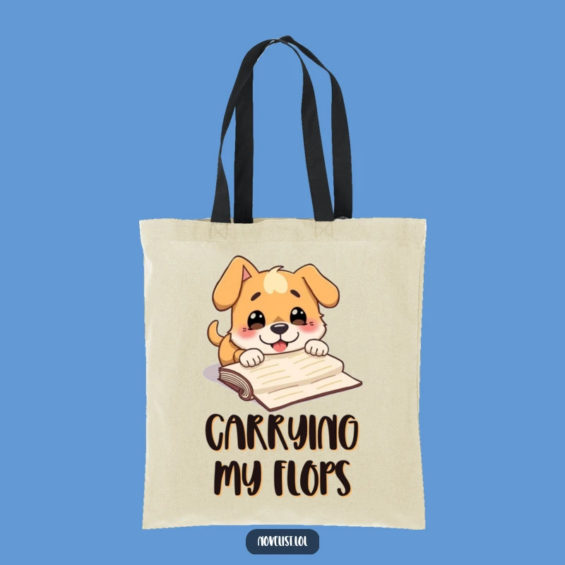Funny Dog Manuscript Tote Bag: Character's Clumsy Literary Carryall Gift