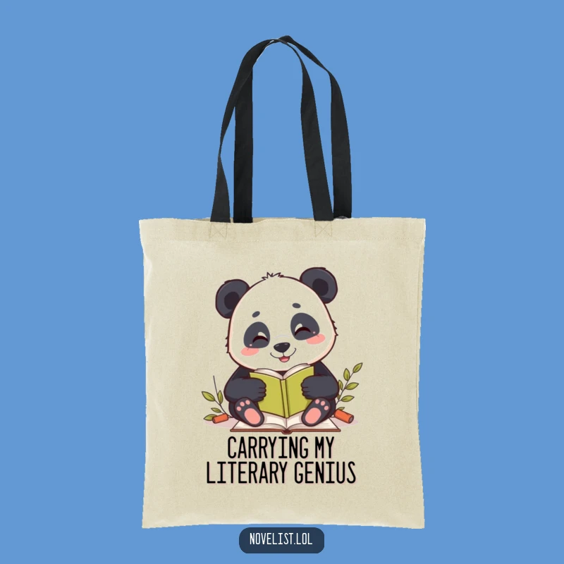 Funny Panda Book Lover Tote Bag: Carry Your Stories in Style