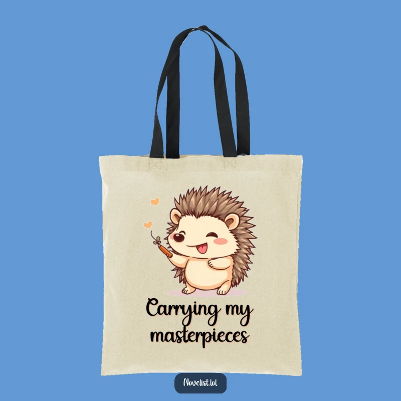 Funny Hedgehog Art Tote Bag: Carry Your Creativity and Laughs