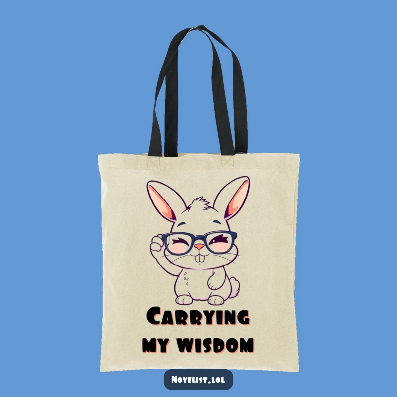 Funny Rabbit Glasses Tote: Carry Your Brilliance with Style!