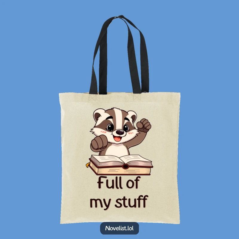 Funny Badger Author Tote Bag: Carry Your Success with Humorous Pride