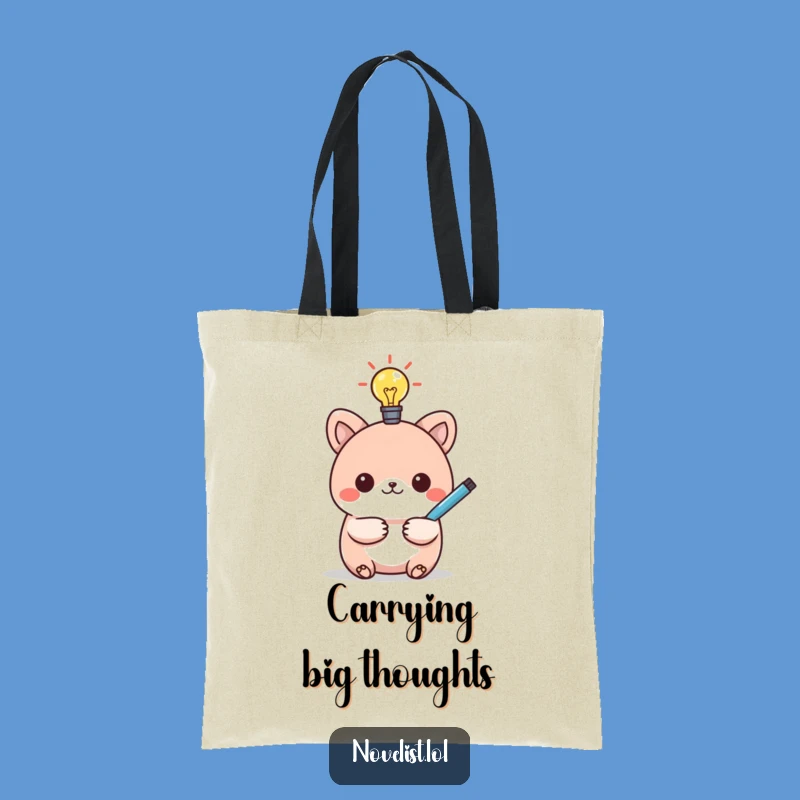 Funny Bright Idea Kawaii Animal Tote Bag - Carry Your Genius!