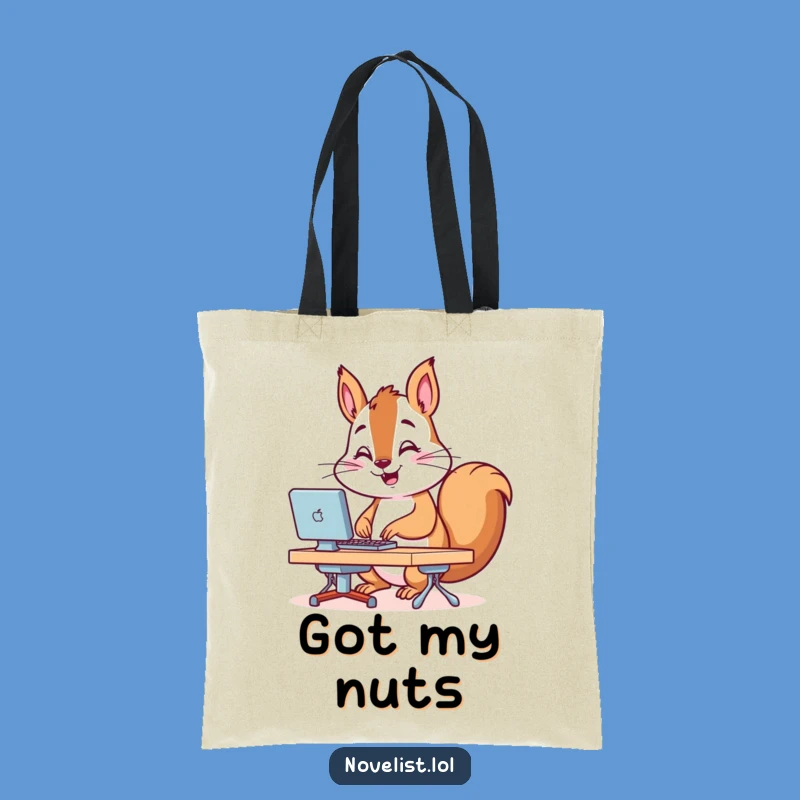 Funny Fast Typing Squirrel Tote Bag: Carry Your Hustle