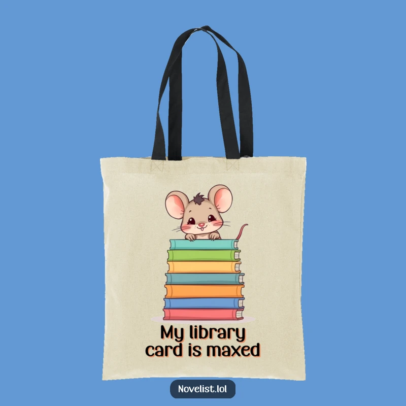 Funny Mouse Book Lover Tote Bag: Carry Your Laughs and Literature