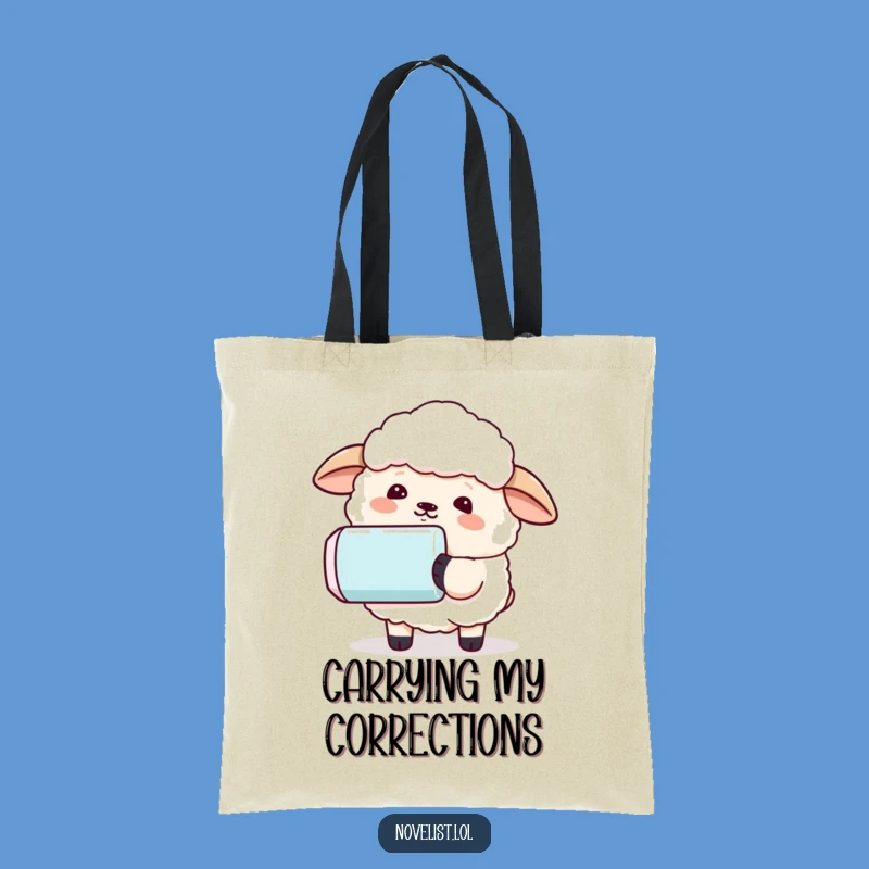 Funny Sheep Eraser Tote Bag: Carry Your Laughs and Absolution