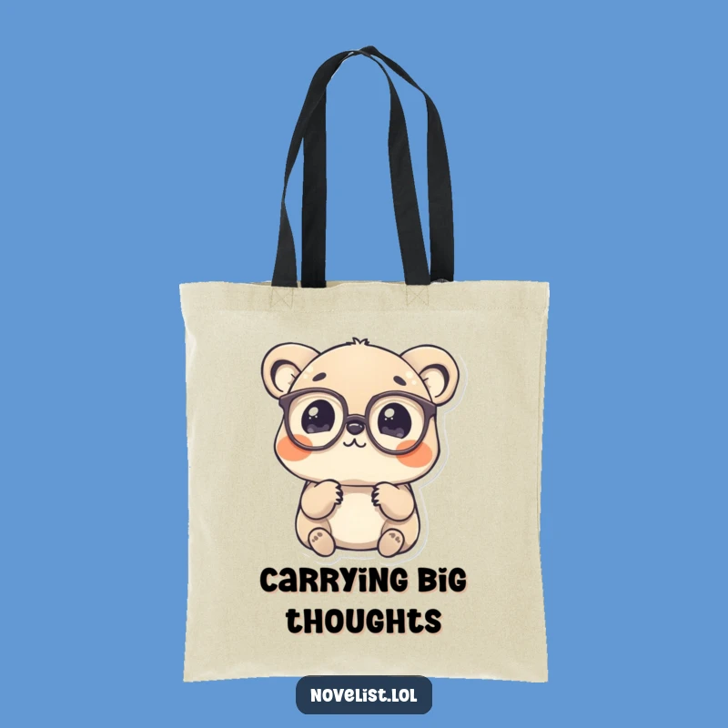 Funny Thinking Animal Tote Bag: Carry Your Ideas with Intellectual Style