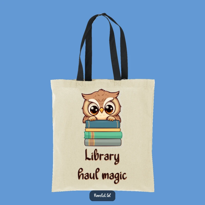 Funny Owl Library Tote Bag: Carry Your Books with Wise Humor