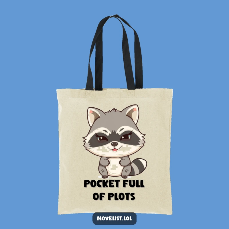 Funny Raccoon Secret Story Tote Bag - Carry Your Mysteries with Style