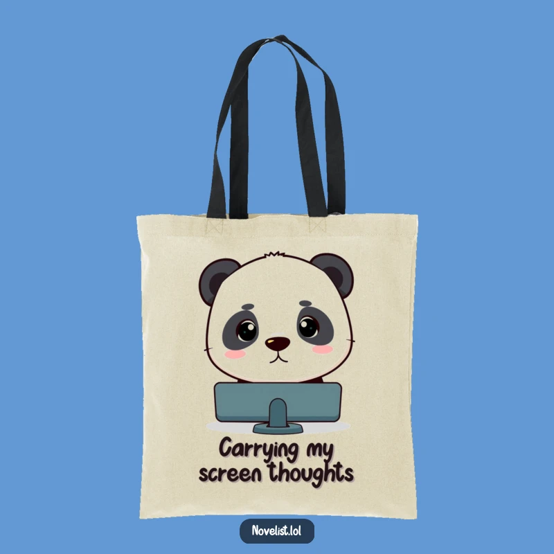 Stylish Funny Panda Coder Tote - Carry Your Work with Wit!